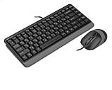 Комплект дротовий Fstyler клавіатура + миша, USB A4Tech F1110 (Grey) — MegaLavka, фото 3