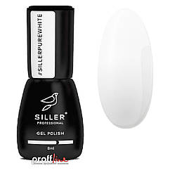 Гель-лак Siller Pure White супер білий, 8 мл