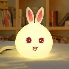 Нічник акумуляторний силіконовий LED Зайчик, фото 1