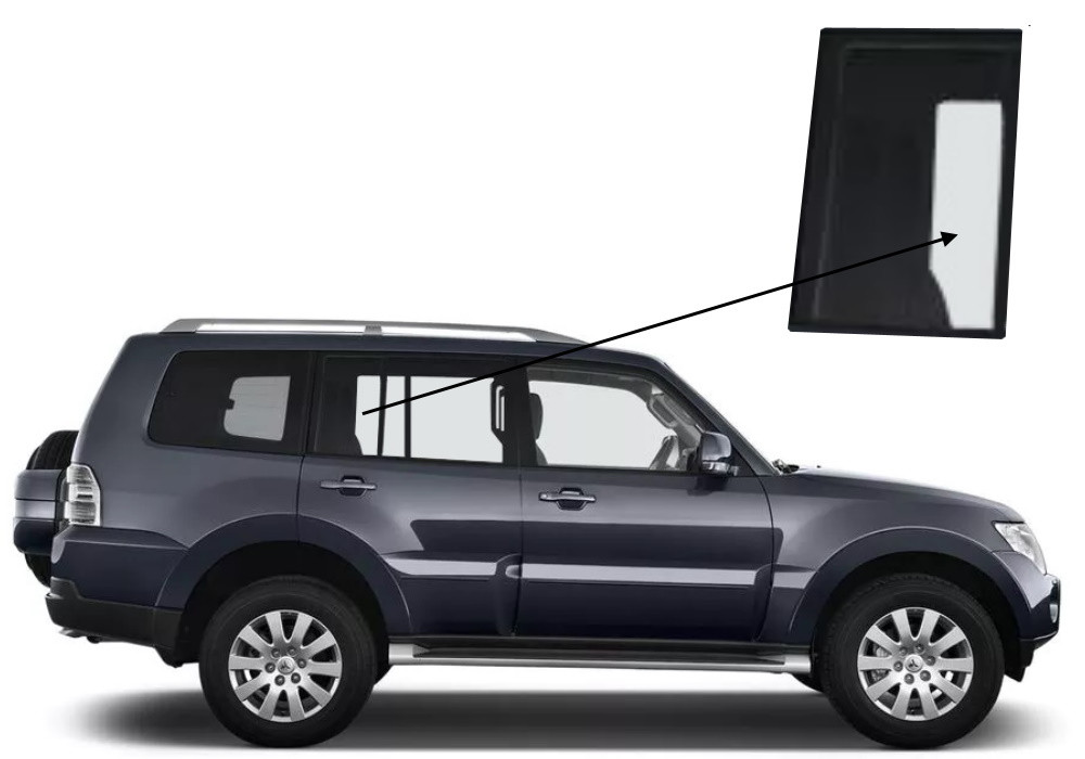 Кватирка задніх дверей ліва Mitsubishi Pajero 1999-2021
