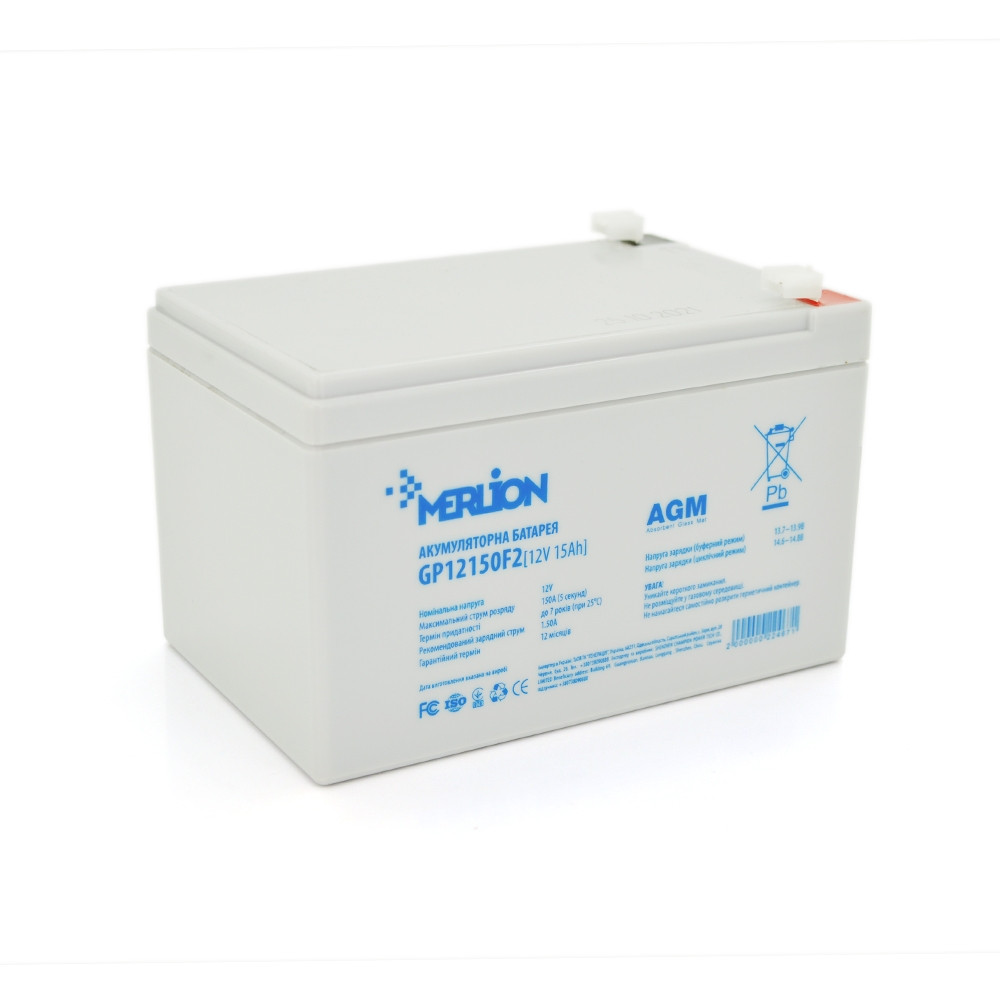 Акумуляторна батарея Merlion Agm gp12150F2 12 V 15 Ah ( 150 x 98 x 95 (100)) Q6/192