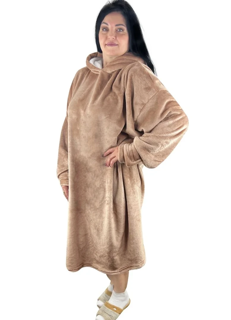 Туніка плед (пончо) 03798 Мікс вельсофт, фото 1