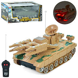 Танк іграшковий на радіокеруванні 373, 1:18, звук, світло, 2 кольори