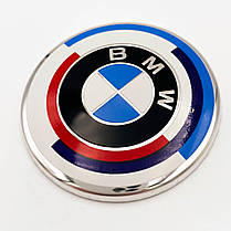 Емблема (значок) в кермо Ювілейні 50 років BMW (БМВ) Motorsport) Триколор - 45 мм, фото 5