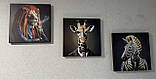 Картина квадартна на полотні для офісу Лев в костюмі. Жираф в костюмі. Зебра в костюмі., фото 5