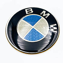 Емблема (значок) в кермо BMW (БМВ) - Карбон Синій 45 мм, фото 4