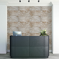 Самоклеюча вінілова плитка Бежевий мармур 600х300х1,5мм (СВП-116) Глянець