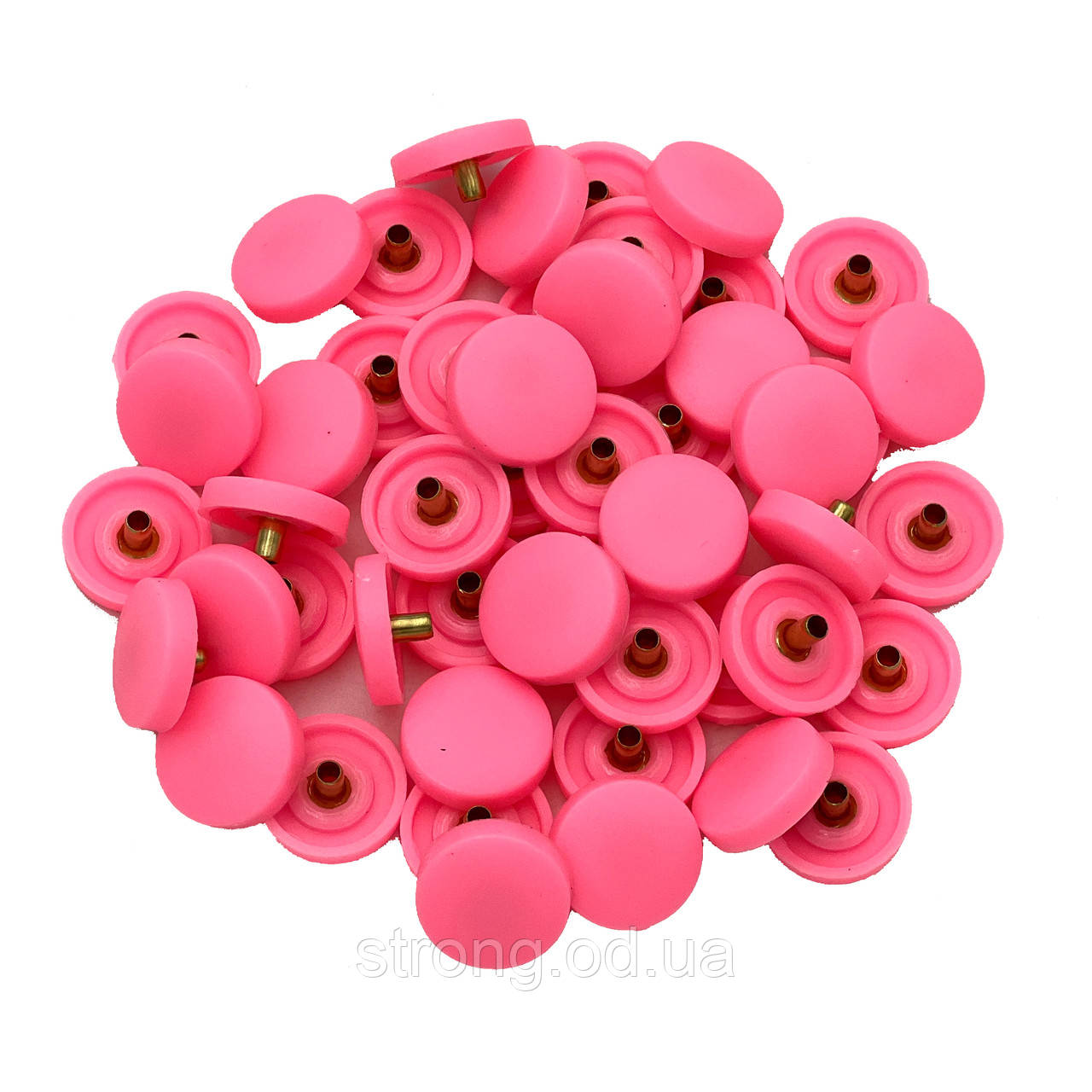 Кнопка Неонова 15мм Рожева (50 шт.) №54
