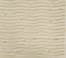 Самоклеюча 3D панель 700*700*6 мм хвиля колір дерева HP-BL-09