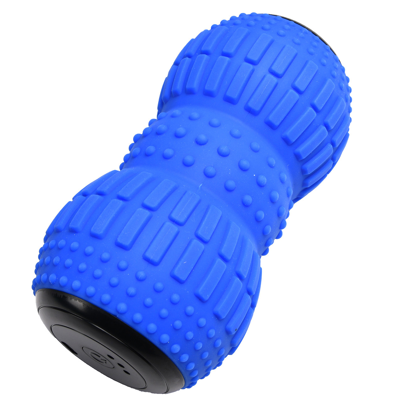 Масажний м'яч для тіла вібраційний подвійний, синій, фото 1