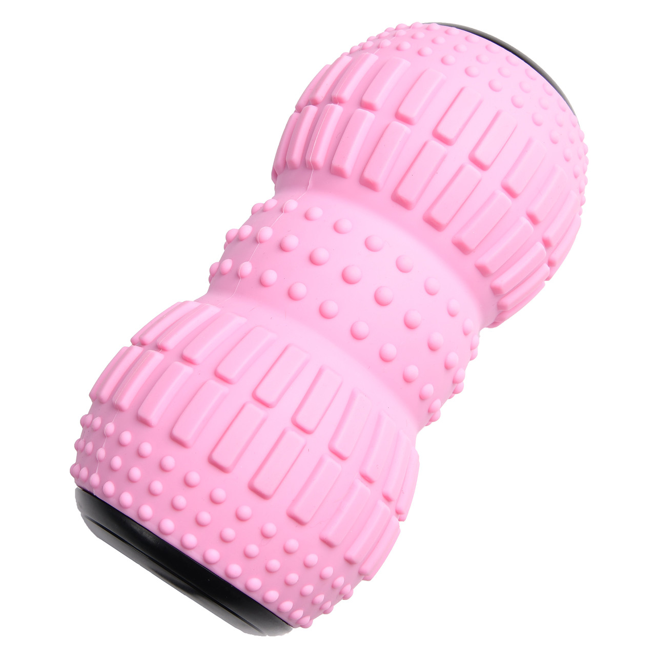 Масажний м'яч для тіла вібраційний подвійний, рожевий, фото 1