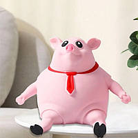 Игрушка антистресс сквиш Розовая свинья Большая