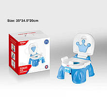 Дитячий горщик для хлопчика HE 0808 Синій. музичний, мелодії, сенсорні датчики