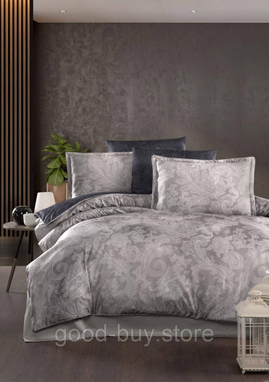 Постільна білизна Giselle Cobalt La Romano premium сатин евро 200х220