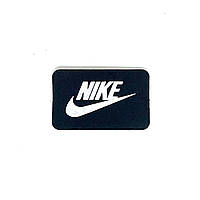 Нашивка Nike Найк 40х25 мм (чорна/біла)