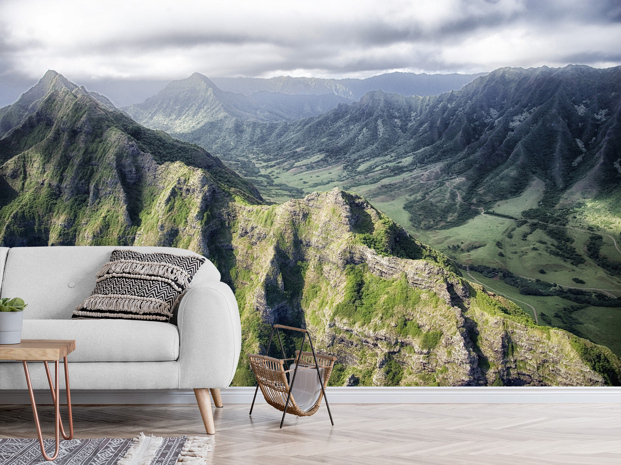 Фотообои для гостиной самоклеющиеся плёнка Oracal "Горы с высоты", 3D ...