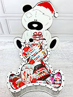 Подарунковий набір з цукерками на новий рік, Солодкий бокс дівчині/дружині на Миколая, Подарунок з солодощами доньці/сину/дітям