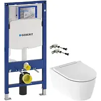 111.300.00.5/500.201.01.1/500.202.01.1 Інсталяція Geberit Sigma Duofix (12см)+Підвісний унітаз Geberit ONE