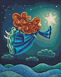 Алмазна картина Ідейка Зоряний янгол ©Elena Schweitzer (AMO7569) 40 х 50 см (На підрамнику)