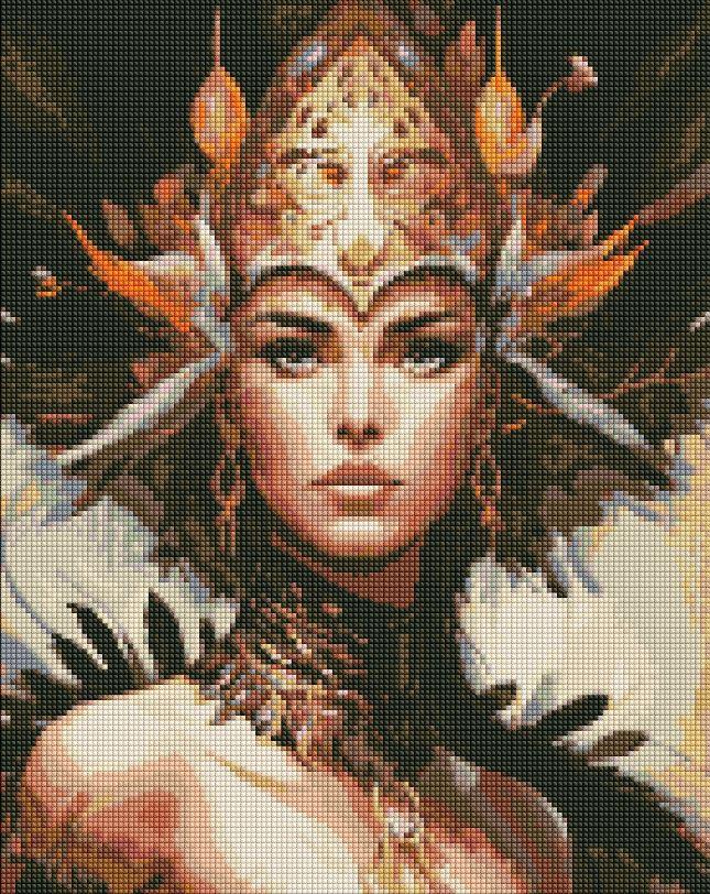 Картина мозаїка Ідейка Незрівнянна краса з голограмними стразами (AB) ©art_selena_ua (AMO7699) 40 х 50 см (На підрамнику)