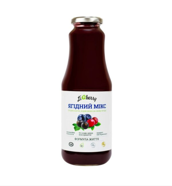 Паста LiQberry Ягідний мікс чорниця, брусниця, смородина1000 мл
