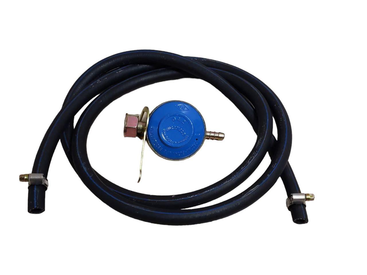 Комплект для підключення газової плити: газовий редуктор зі шлангом 2 метри + хомути