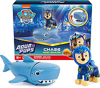 Фигурка щенячий патруль Чейз с акулой, paw patrol aqua pups chase and shark, Spin Master
