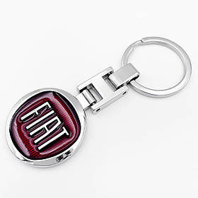Брелок для ключів FIAT (Фіат) - Червоний + лого хром