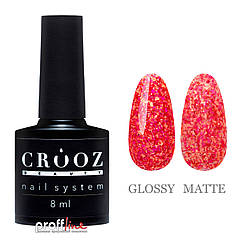 Гель-лак Crooz Blaze Gel №1 кораловий з поталлю, 8 мл