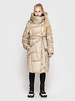 Пальто зимнее для девочки Cvetkov Эйлин Размер 158 Молочно - оливковий