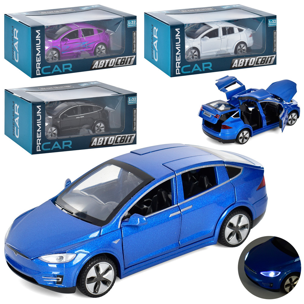 Машина AP-1783 АвтоСвіт, метал, інерційна, 1:32, 15, 5см, звук, світло, відчин.двері/багажник/капот, гум.