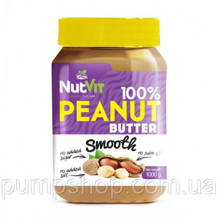 Арахісова паста 100% Peanut Butter OstroVit Smooth 500 г, фото 2