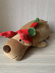 М'яка іграшка Різдвяний олень коричневого кольору, синтепух