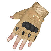 Беспалые военные перчатки (походные, армейские, защитные, охотничьи) Песочный, L «T-s»