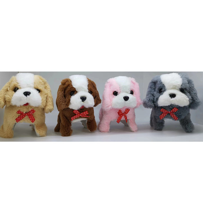 Інтерактивна м'яка іграшка Собачка MP 2335 рухає головою, звук, ходить, рухає хвостом, 4 кольори, фото 1