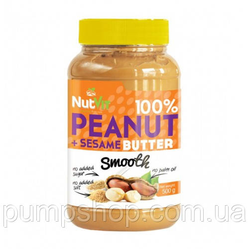 Арахісова паста з додаванням кунжуту Peanut Butter + Sesame 500 грамів