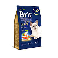 Brit Premium by Nature Cat Adult Salmon - сухий корм з лососем для дорослих котів 8кг