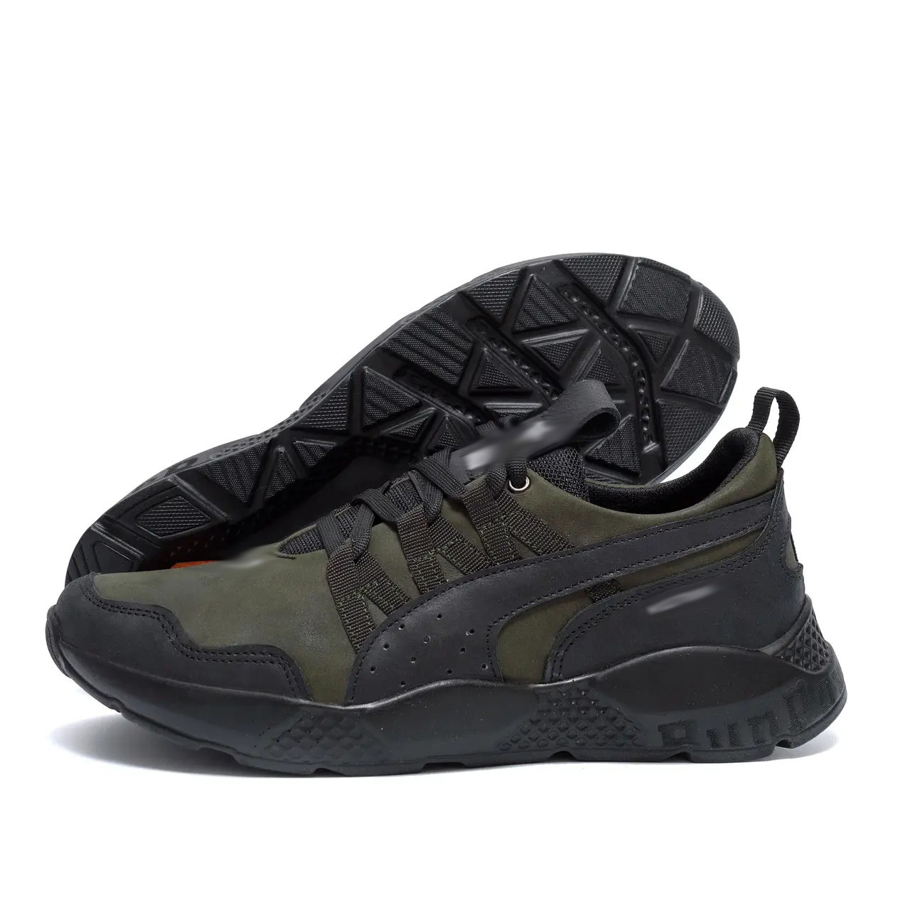 Чоловічі шкіряні кросівки  Runner Green