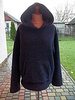 ( XL - 50 / 52 р ) Мужской флисовый толстый свитер кофта худи с капюшоном Б / У