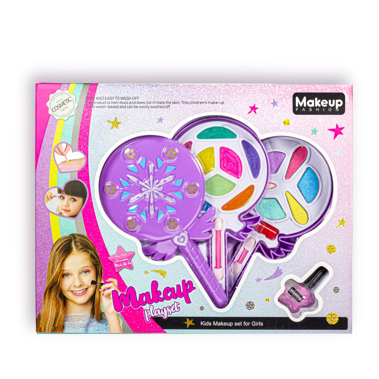 Подарунковий набір декоративної косметики для дівчат Makeup Fashion Playset, Фіолетовий чупа чупс