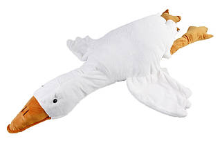 М'яка дитяча іграшка "Гусак" (подушка обіймашка) 190 см білий М190-Б