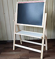 Мольберт дитячий для малювання крейдою та маркерами, мольберт для дітей двосторонній обертовий