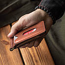 Чоловічий шкіряний затискач для грошей і карт Grand Cognac Crazy Horse, ручна робота, фото 9