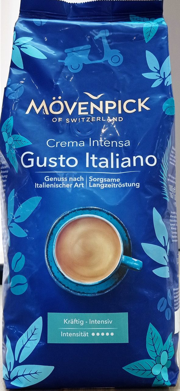 Кава натуральна в зернах Movenpick Gusto Italiano 90% арабіки 10% робусти 1 кг