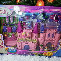 Игровой набор для девочки Замок со светом и звуком - замок с мебелью каретой и куклами