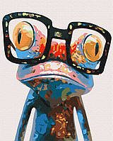 Картина по номерам Лягушка в очках Размер 40х50 см