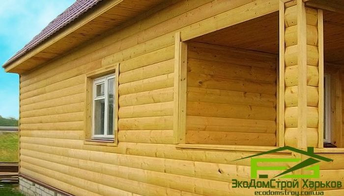 Блок хаус. Оздоблення фасаду будинку блок хаусом