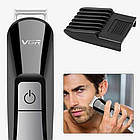 Багатофункціональний триммер на акумуляторі для стрижки волосся 6в1 VGR V-012 / Машинка для стрижки, фото 9
