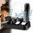 Багатофункціональний триммер на акумуляторі для стрижки волосся 6в1 VGR V-012 / Машинка для стрижки, фото 7