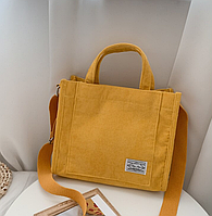 Новая модная вельветовая сумка Жёлтый